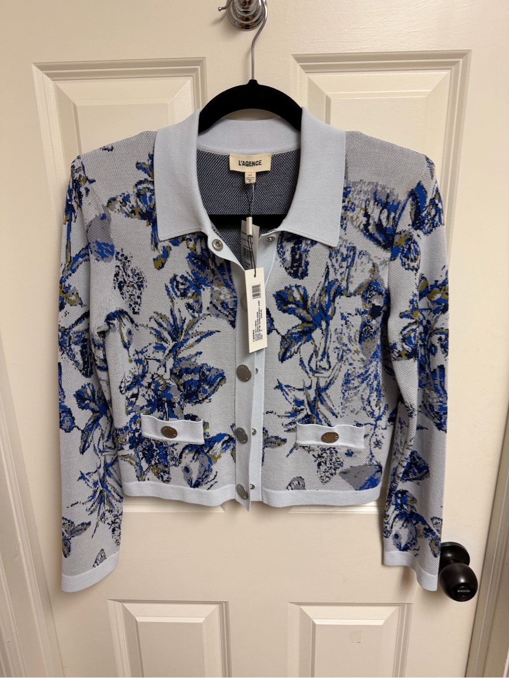 L'AGENCE Osiris Jacquard Cardigan Size Small - Picture 8 of 11